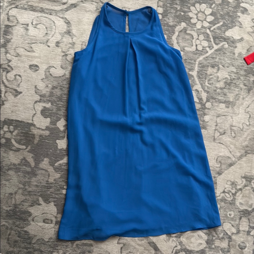 by & by Petite Short Blue Sleeveless Dress
